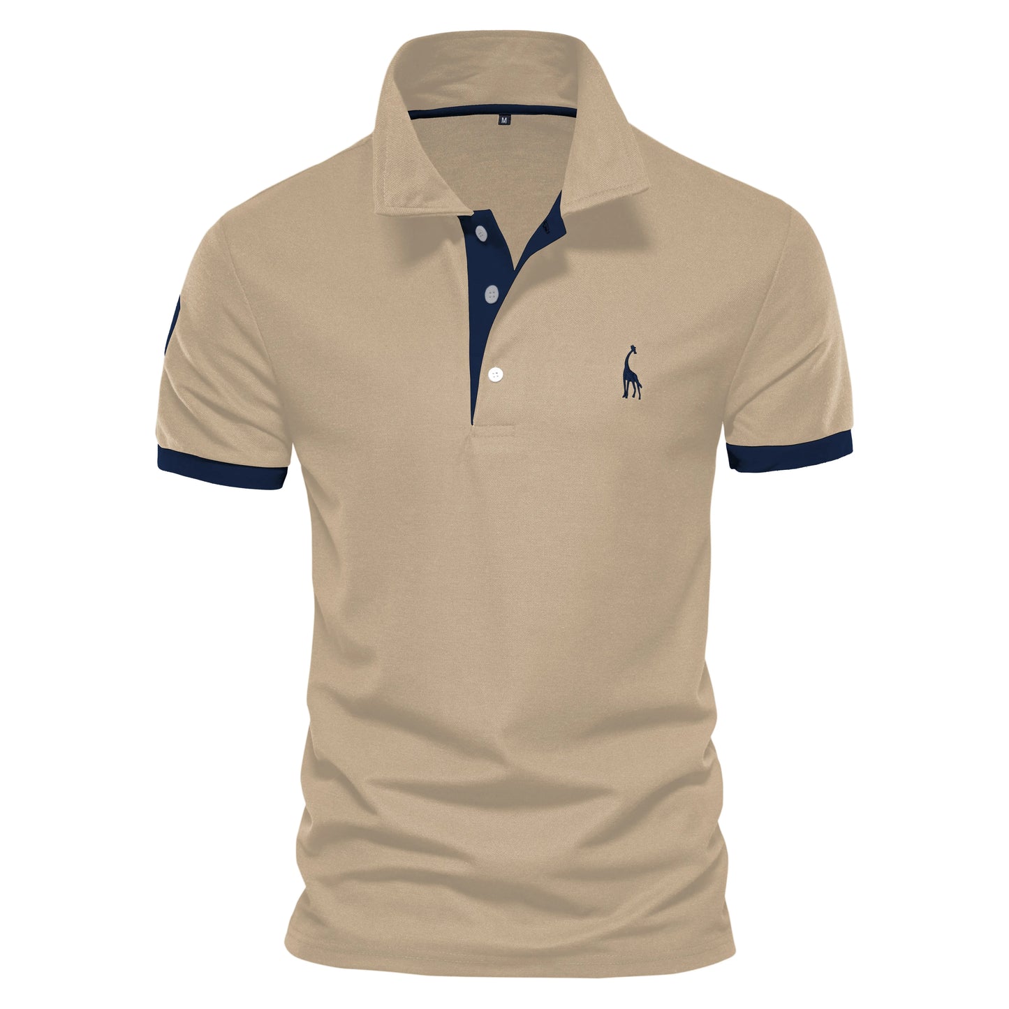 Polo de hombre con bordado de calidad: polo de verano de manga corta para uso informal, de negocios y social