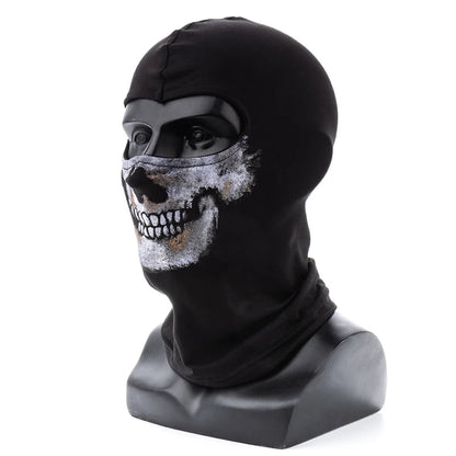 Masque de crâne pour moto, ski, cyclisme et cosplay