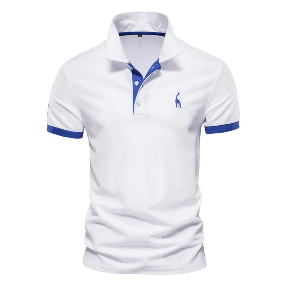 Men's Polo Shirt with Quality Embroidery – Casual, Business, and Social Short Sleeve Summer Polo