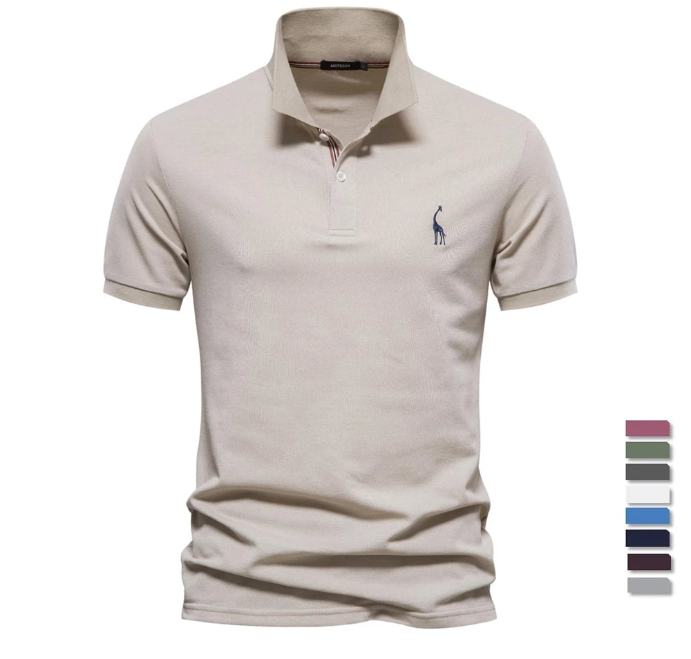 Short-Sleeve Cotton Polo Shirt