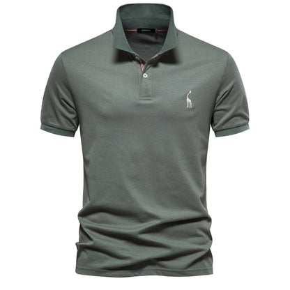 Short-Sleeve Cotton Polo Shirt