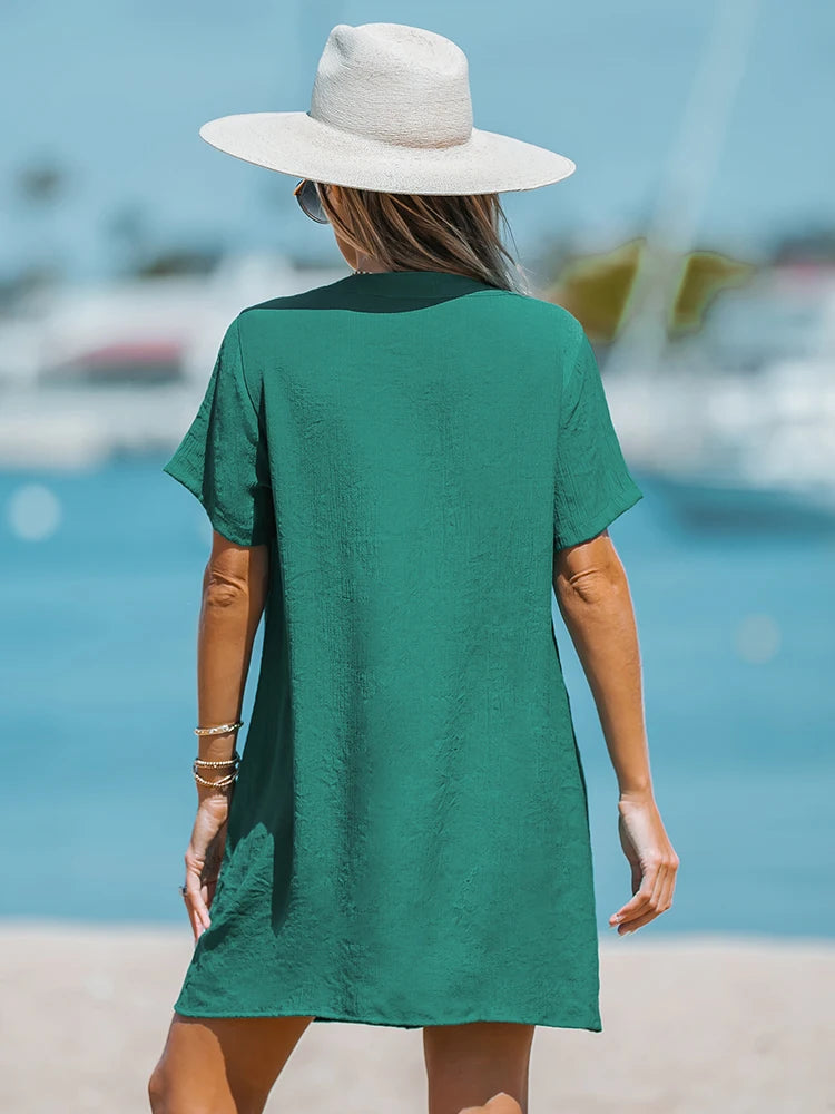 Robe de plage à volants