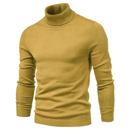 Men's Slim Turtleneck Sweater - Warm and Stylish for Winter