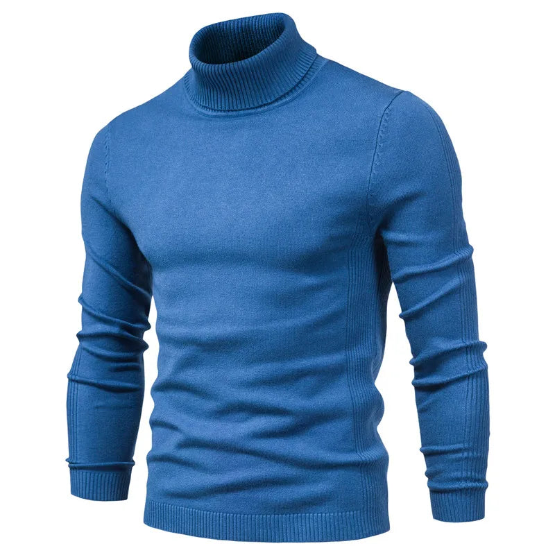 Pull col roulé slim pour homme – Chaud et élégant pour l'hiver