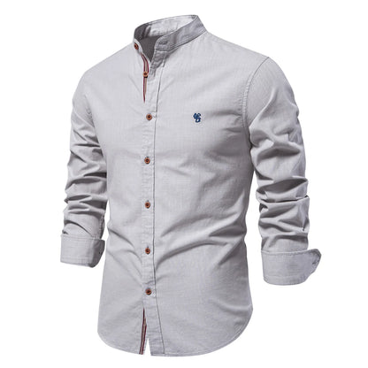 Men's Premium Cotton Long Sleeve Solid Shirt – Casual & Stylish