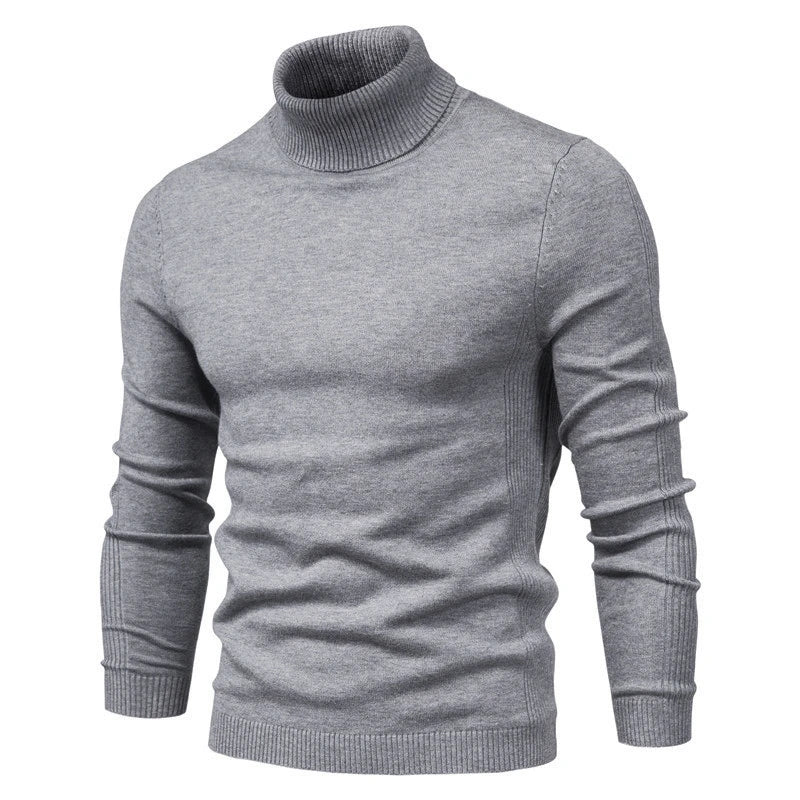 Men's Slim Turtleneck Sweater - Warm and Stylish for Winter