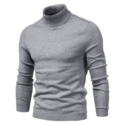 Suéter de cuello alto ajustado para hombre: cálido y elegante para el invierno