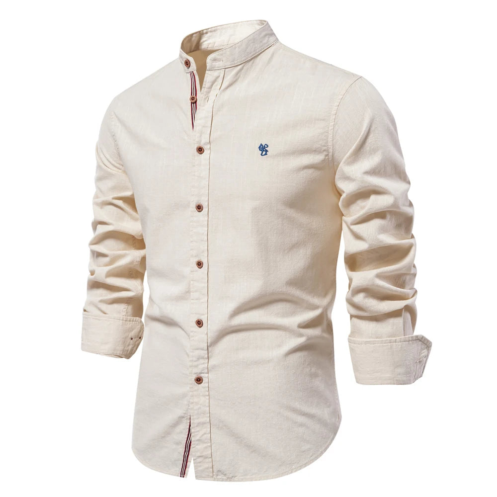 Men's Premium Cotton Long Sleeve Solid Shirt – Casual & Stylish