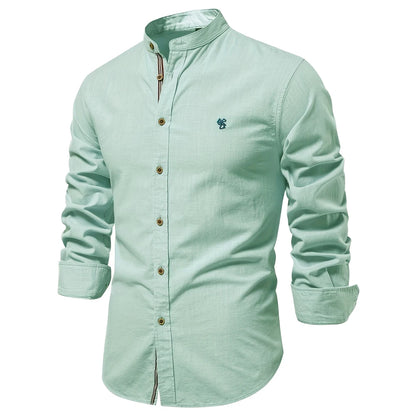 Men's Premium Cotton Long Sleeve Solid Shirt – Casual & Stylish