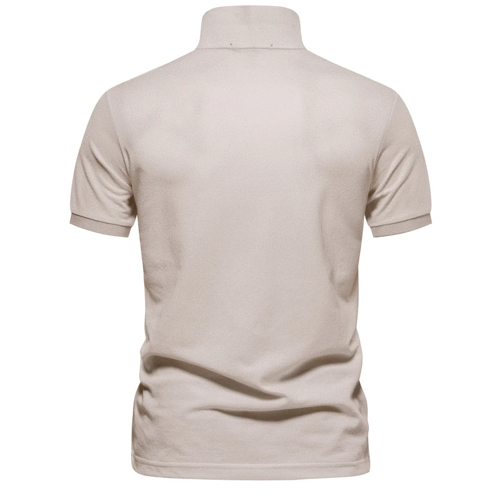 Short-Sleeve Cotton Polo Shirt