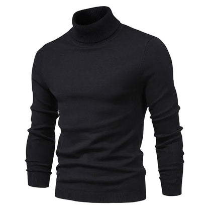 Men's Slim Turtleneck Sweater - Warm and Stylish for Winter