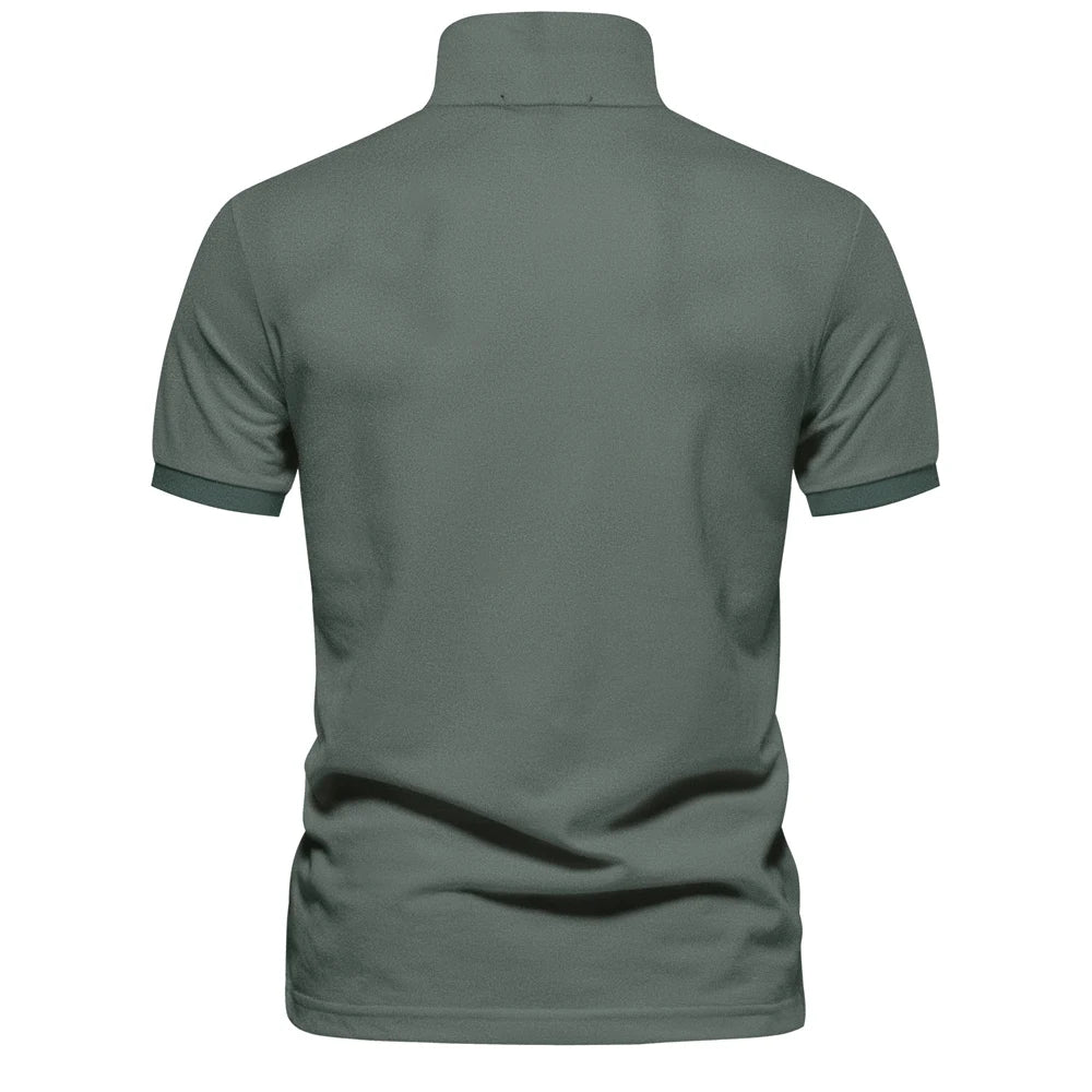 Short-Sleeve Cotton Polo Shirt