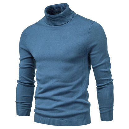 Men's Slim Turtleneck Sweater - Warm and Stylish for Winter