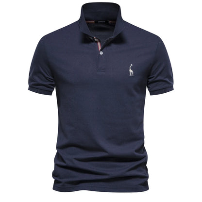 Short-Sleeve Cotton Polo Shirt