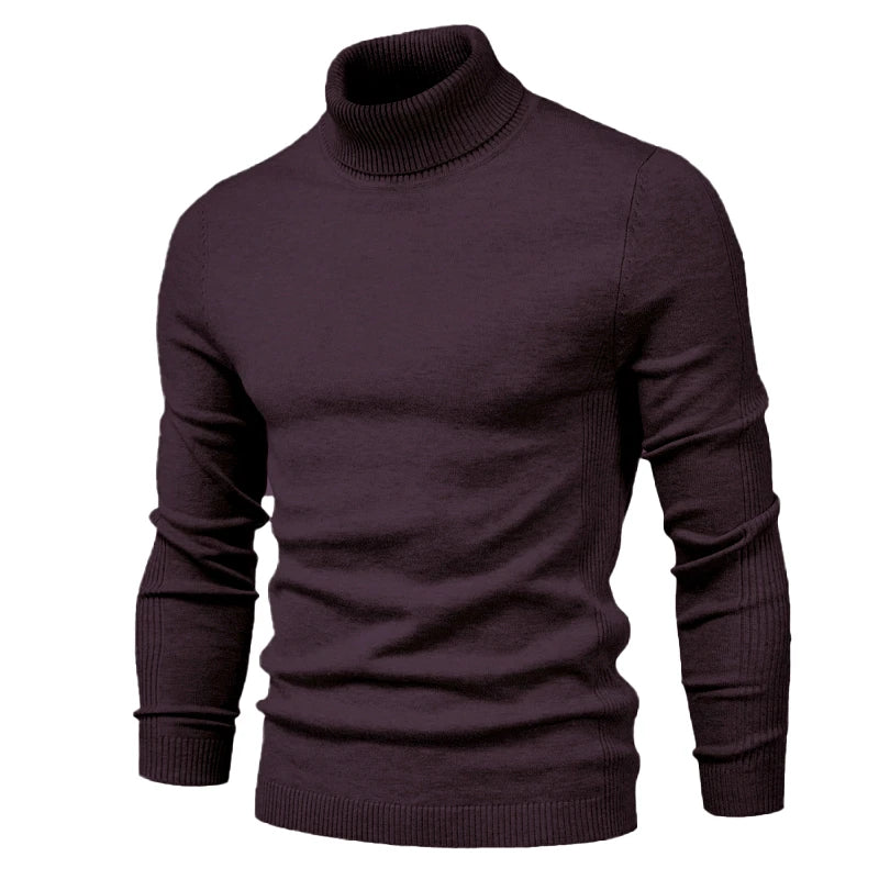 Men's Slim Turtleneck Sweater - Warm and Stylish for Winter