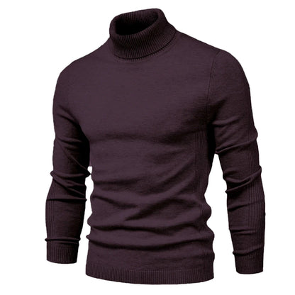 Pull col roulé slim pour homme – Chaud et élégant pour l'hiver