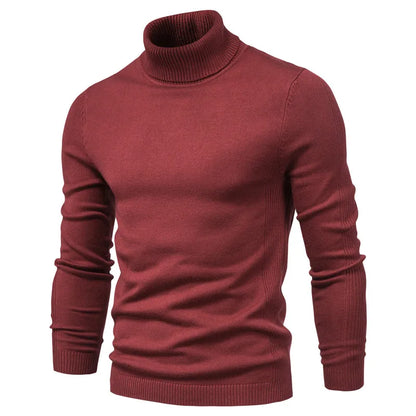 Suéter de cuello alto ajustado para hombre: cálido y elegante para el invierno