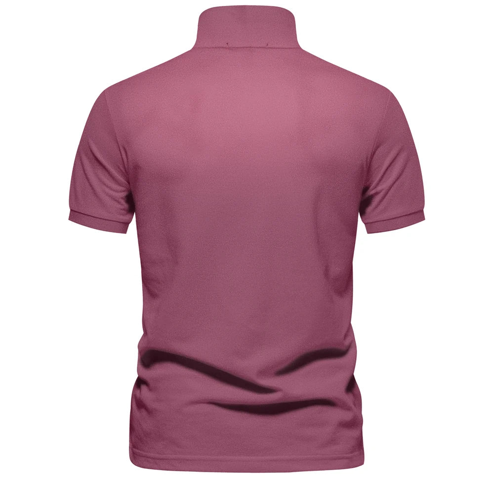 Short-Sleeve Cotton Polo Shirt